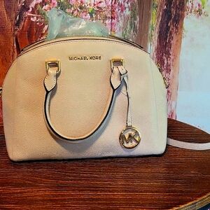 Michael Kors Maxine soft pink satchel leather bag with no brand dust bag